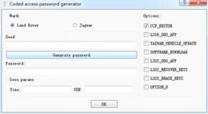 JLR Code Access Password Generator (Unlimited Token)